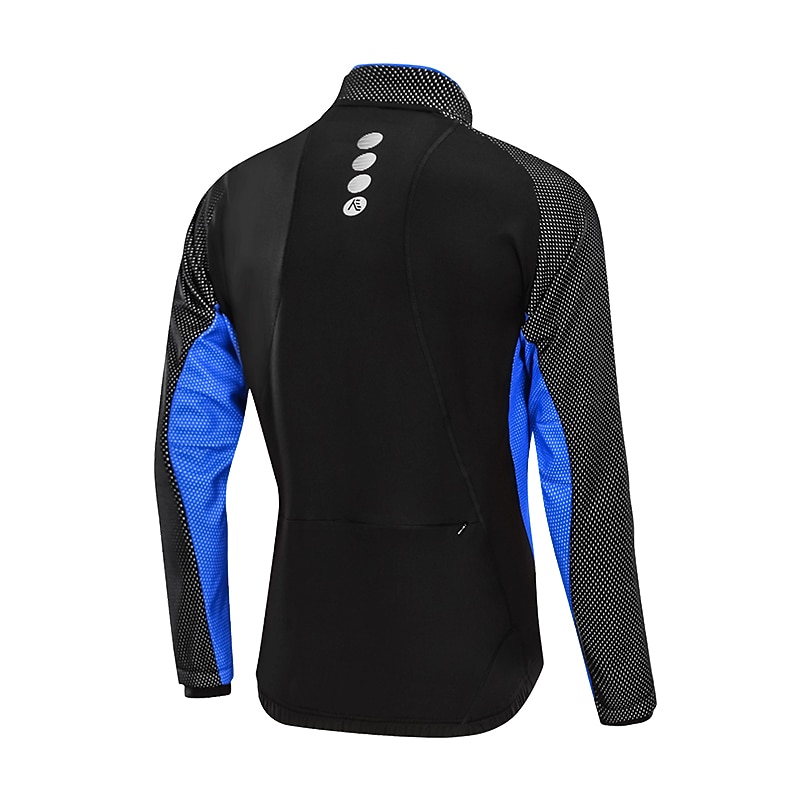 Nuckily Men's Bike Fleece Jacket Cycling Jacket Winter Tracksuit Windbreaker Thermal Warm Windproof Sports Patchwork Red Blue Green Clothing Apparel Loose Bike Wear Long Sleeve4