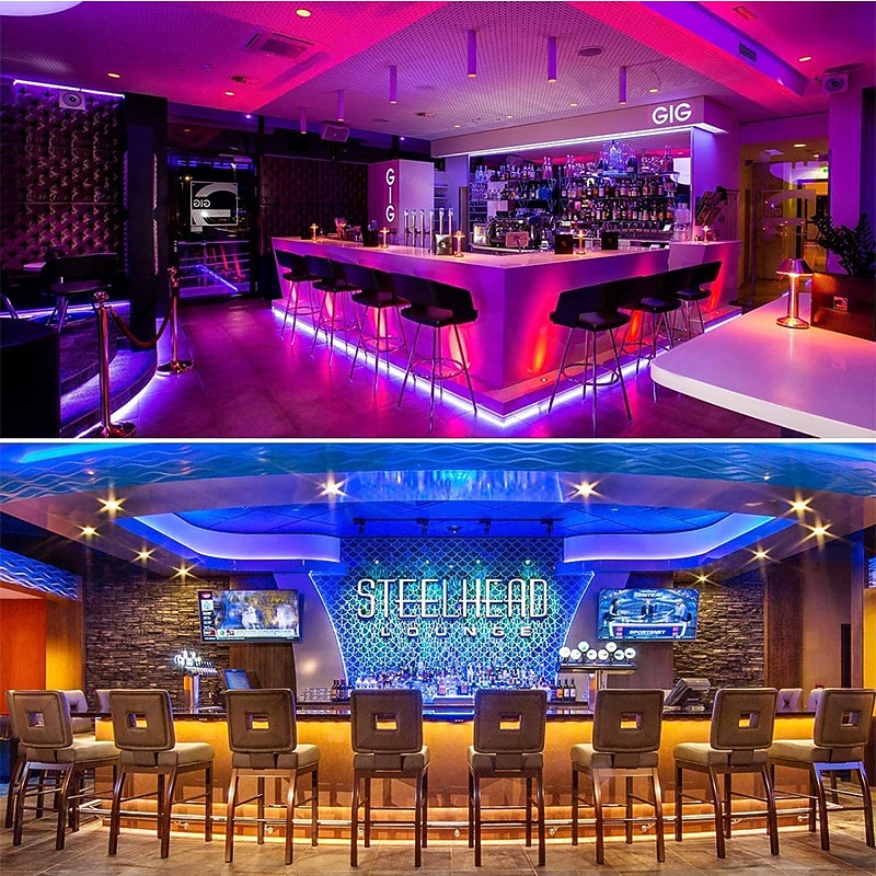 LED Strip Lights Waterproof 10M(2x5M) Flexible LED Strip Lights RGB Tiktok Lights 2835 600LEDs 8mm 44Keys IR Remote Controller2