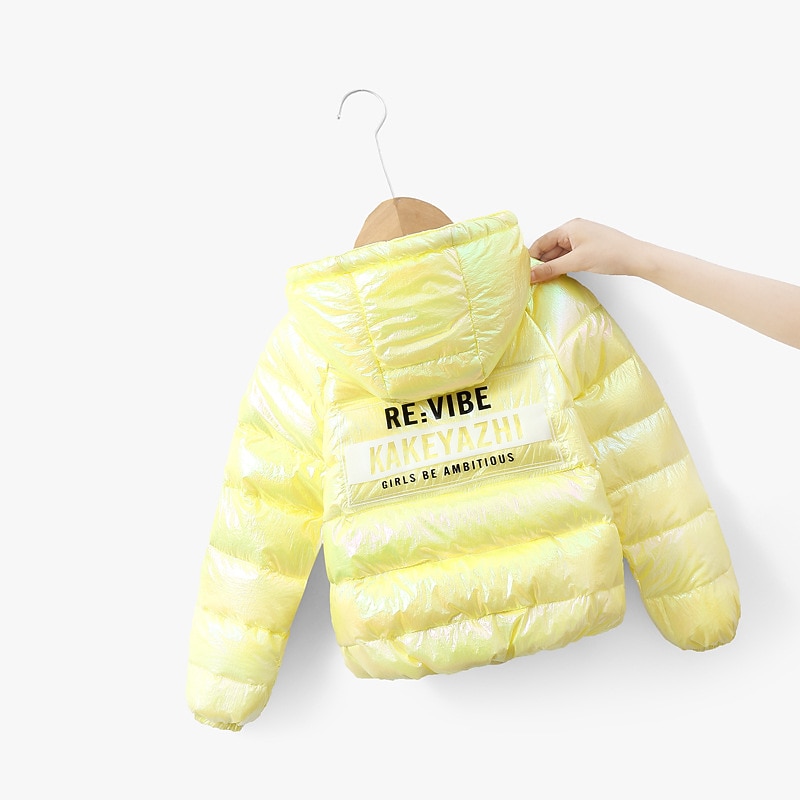 Kids Girls' Coat Long Sleeve Taro purple Blue Purple Letter Fall Winter Active Daily 2-8 Years2