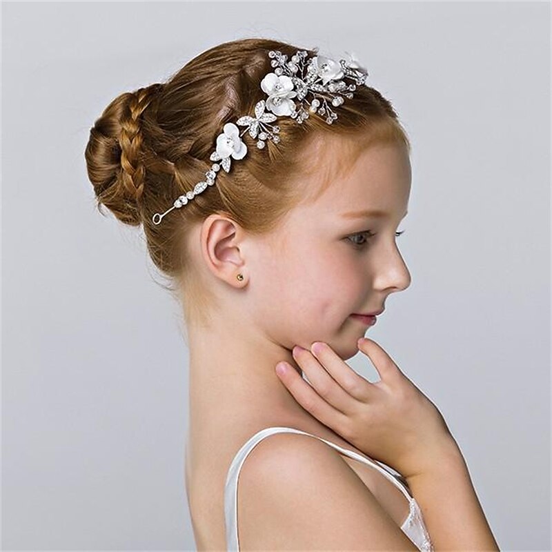 Kid's Girls' Hair Accessories Queen Wedding Wedding Party Transparent Flower Fashion3