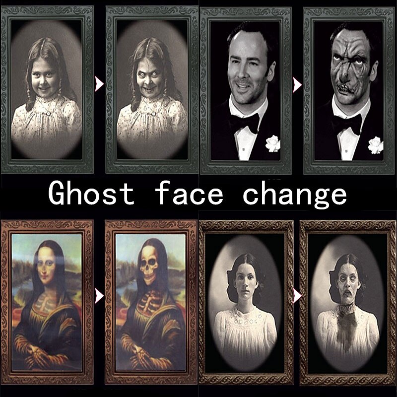 3d Halloween Lenticular Ruler Ghost Picture Frame Halloween Decoration Props Horror Craft Supplies Bachelorette Party Decor3