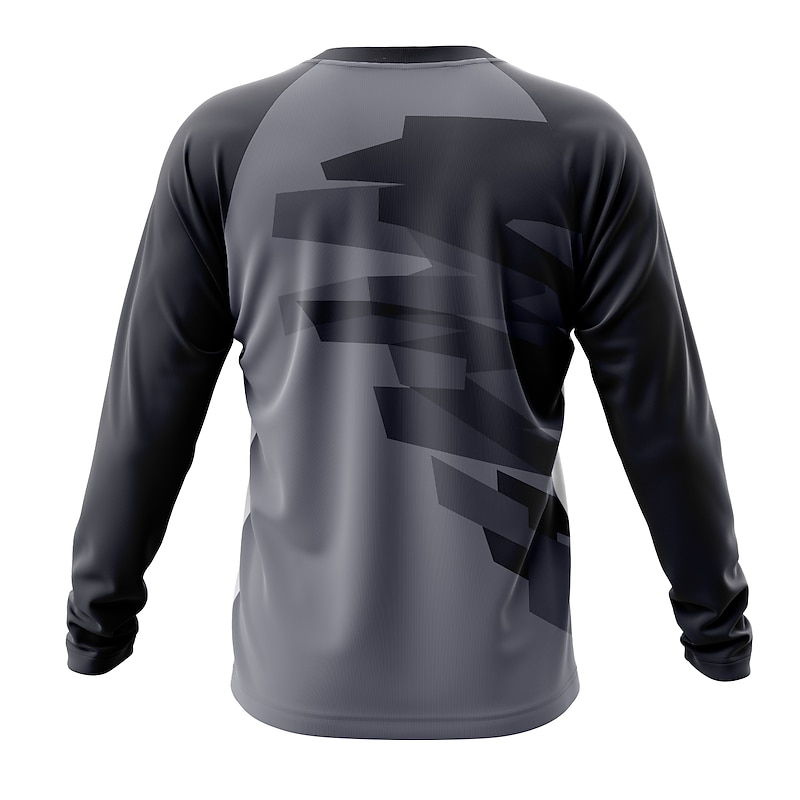 Men's Downhill Jersey Long Sleeve Mountain Bike MTB Road Bike Cycling Yellow Red Blue Bike Jersey UV Resistant Breathable Quick Dry Polyester Sports Geometric Clothing Apparel4