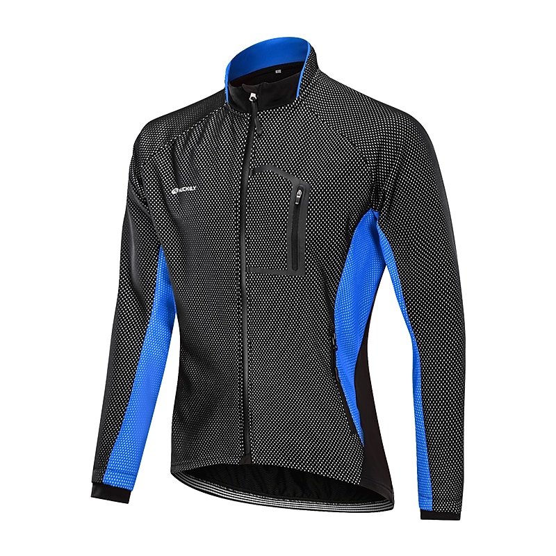 Nuckily Men's Bike Fleece Jacket Cycling Jacket Winter Tracksuit Windbreaker Thermal Warm Windproof Sports Patchwork Red Blue Green Clothing Apparel Loose Bike Wear Long Sleeve3