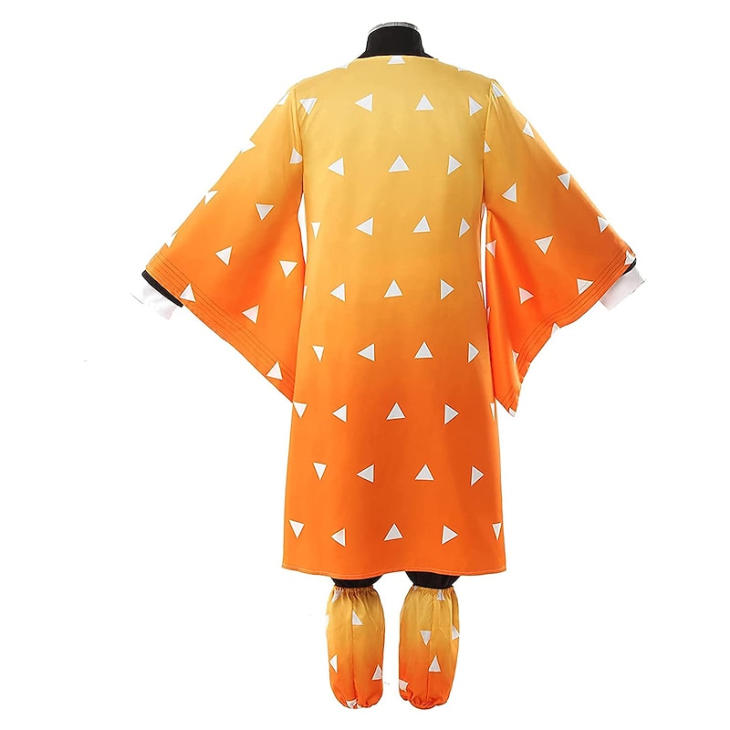 Agatsuma Zenitsu Anime Cosplay Costume More Accessories Outfits Cosplay Suits Cosplay Wigs Accessories Top Pants Belt For Men's Boys' Adults'3