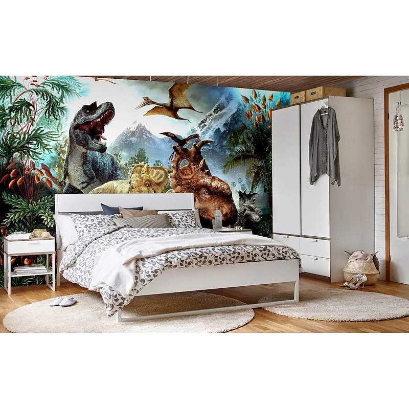 Mural Wallpaper Wall Sticker Covering Print Peel and Stick Self Adhesive Cartoon Dinosaur Faux 3D PVC / Vinyl  Home Decor4