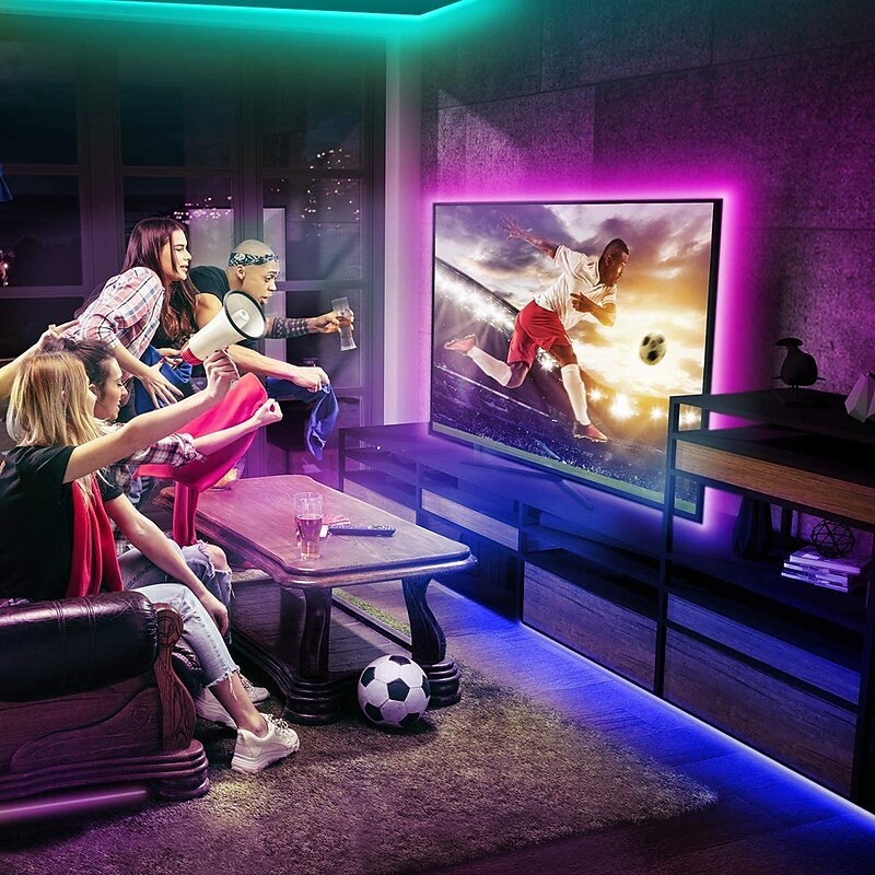 49.2ft LED RGB Light Strips  3x5m 5050 SMD 450 Leds Waterproof 10mm Fexible Strip Light Tape Color Changing with 44key IR Remote Controller Kit DC 12V3