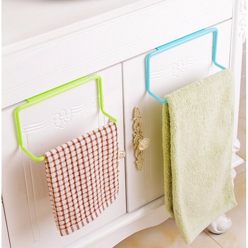 Kitchen Organizer Towel Rack Hanging Holder Bathroom Portable Storage Rack Hanger Shelf For Kitchen Supplies Accessories3