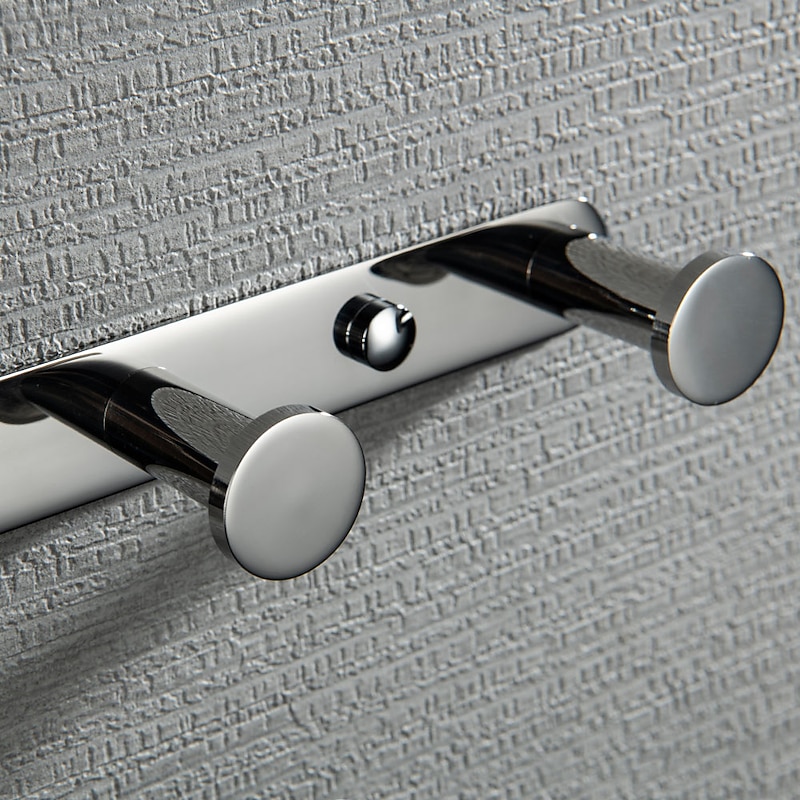 Multifunction Robe Hook, Modern Style, 304 Stainless Steel, 4-Finish Black, Chrome, Brushed, Gold- for Bathroom and Bedroom Wall Mounted2