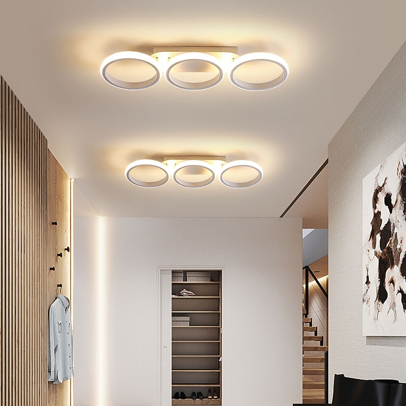 LED Ceiling Light 34.5 52.5 cm Cluster Design Square Line Design Flush Mount Lights Aluminum Vintage Style Metal Linear Painted Finishes LED Vintage 220-240V3