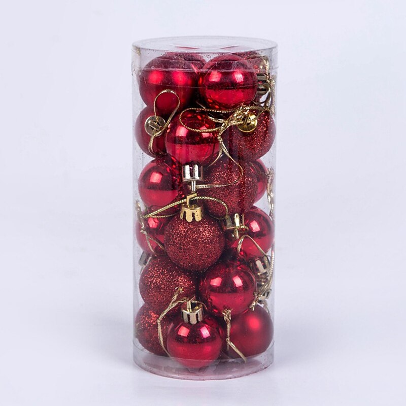 24pcs Christmas Baubles Ball Ornaments Xmas Decoration, 6cm Bright Electroplated Plastic Balls, Hanging Decorations for Christmas Tree, Holiday, Party and Gift4