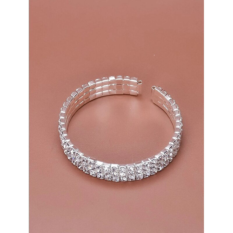 Women's Bracelet Layered Precious Personalized Stylish Artistic Luxury Elegant Alloy Bracelet Jewelry Silver For Gift Holiday Engagement Prom Festival3