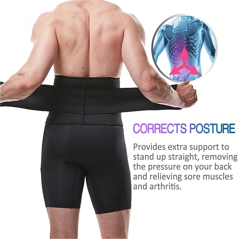 Men's Thermal Neoprene Body Shaper Waist Trainer Belt Slimming Corset Waist Support Sweat Cincher Underwear Modeling Strap4