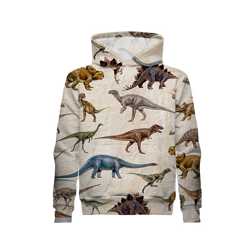 Boys 3D Animal Dinosaur Hoodie Long Sleeve 3D Print Spring Fall Active Sports Fashion Kids 3-13 Years Outdoor Daily Indoor Regular Fit2