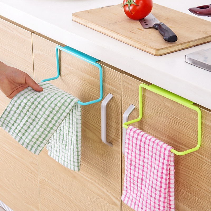 Kitchen Organizer Towel Rack Hanging Holder Bathroom Portable Storage Rack Hanger Shelf For Kitchen Supplies Accessories2