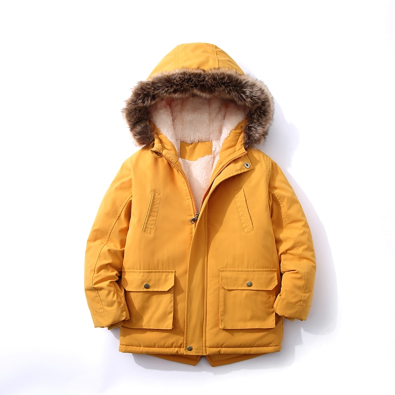 Boys' 3D Kids Puffer Jacket Plain Coat Long Sleeve Fall Winter Active Kids 3-13 Years Vacation Street Regular Fit2