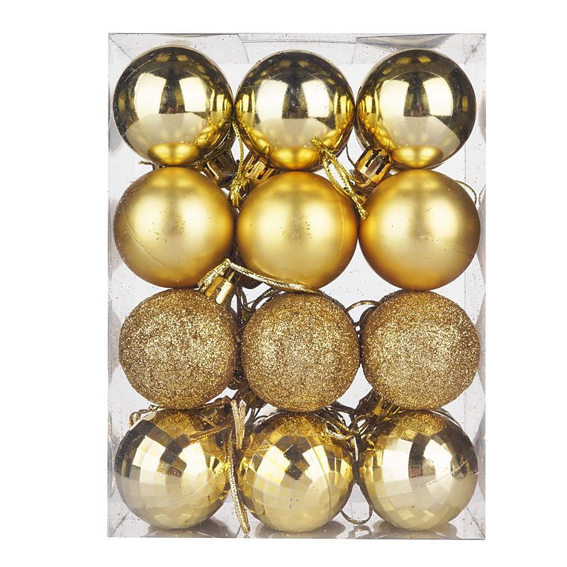 24pcs Christmas Baubles Ball Ornaments Xmas Decoration, 4cm Shiny Electroplated Plastic Balls, Hanging Decorations for Christmas Tree, Holiday, Party and Gift3