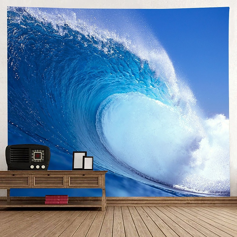 Ocean Wave Large Wall Tapestry Art Decor Blanket Curtain Hanging Home Bedroom Living Room Decoration