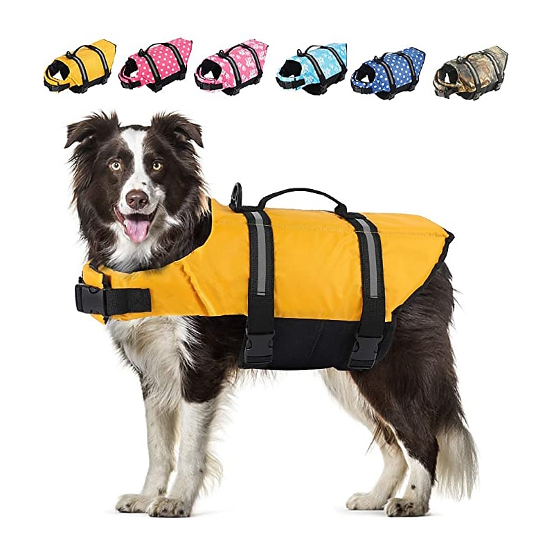 Dog Dog Life Jacket Reflective Adjustable Sports & Outdoors Safety Beach Pool Dog Clothing for Husky Golden Retriever Bichon Frise Pomeranian Small2