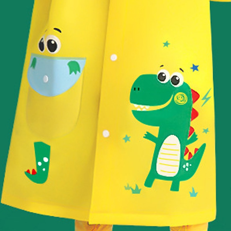 Unisex Boys Girls' 3D Dinosaur Raincoat Long Sleeve Summer Spring Fall Active Cute Polyester Kids 3-8 Years Street Vacation Regular Fit4