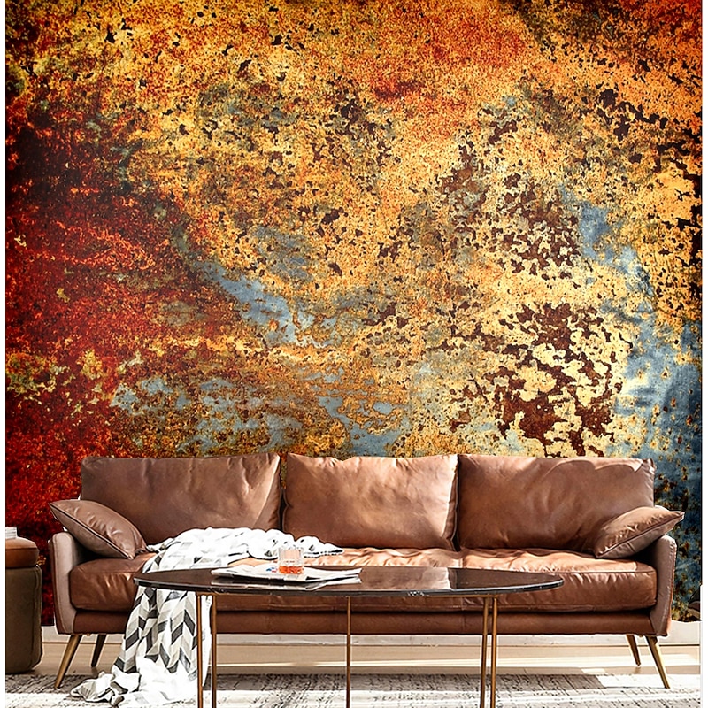 Mural Wallpaper Wall Sticker Covering Print Peel and Stick Self Adhesive  Nostalgic Rust Illustration Art Deco wall  PVC / Vinyl   Home Decor