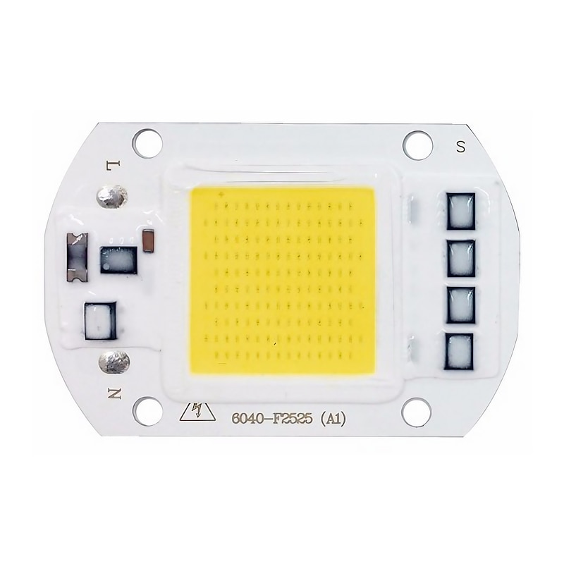 1Pcs 50W Utral Bright LED COB Chip 110V 220V Input Smart IC for DIY LED Flood Light Warm Cold White