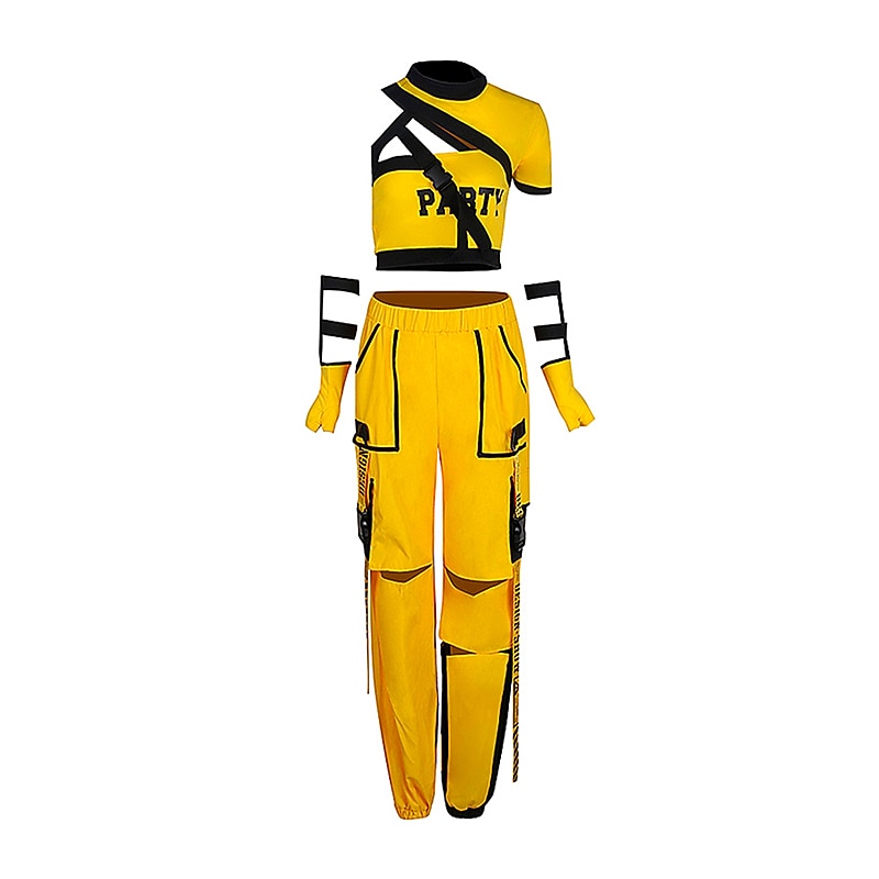 Hip-Hop Jazz Top Sash / Ribbon Women's Performance Daily Wear Sleeveless Dropped Polyester4