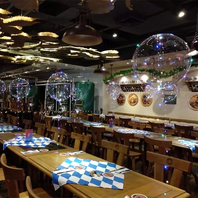 Luminous Transparent Helium Bobo Bubble Ballons Festival Wedding Birthday Party Decorations LED String Light Up Balloons2