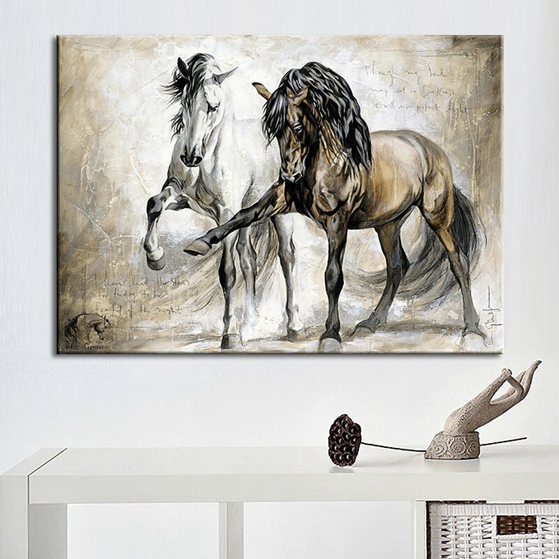 Wall Art Canvas Prints Painting Artwork Picture Animal Horse Home Decoration Decor Rolled Canvas No Frame Unframed Unstretched4