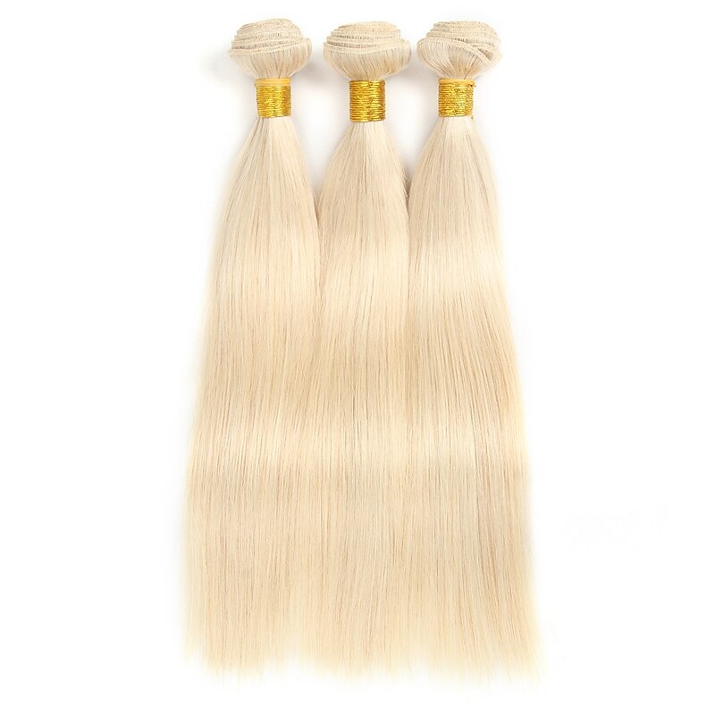 10-30 Inch 613 Honey Blonde Color Hair Extension 1 Blonde Straight Hair Bundles Brazilian Hair Weave Bundles3