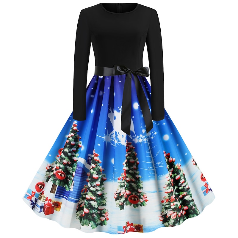 Santa Claus Christmas Dress Fancy Christmas Dress Women's Christmas 1950s Adults' Christmas New Year Christmas Eve Christmas Party New Year Eve Dress