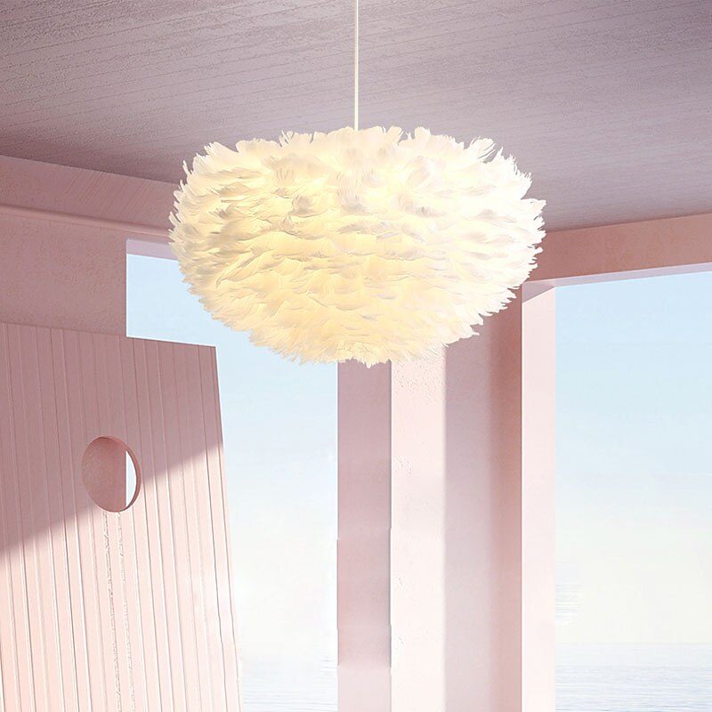 LED Pendant Light 30/40/45/50/55/60/70 cm Single Design Pendant Light Metal Feather Artistic Nature Inspired 220-240V2