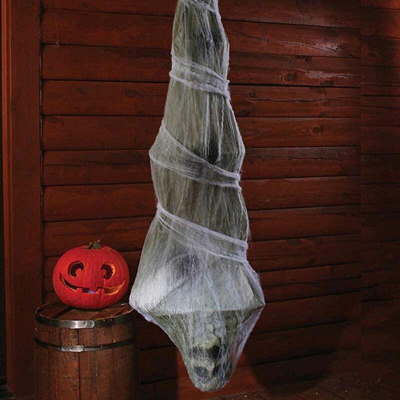 Halloween 1.8m Mummy Upside Down Ghost House Layout Props Trickery Secret Room Terror Decoration Hanging Ghost2