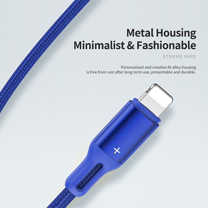 iPhone Charger 3.3ft 6.6ft ROCK Lightning Cable iPhone Charging Cord 2.4A Fast Charging Nylon Braided USB Cable Compatible with iPhone 14 Pro Max 13 Pro 12 11 XS Max 8 Plus 74