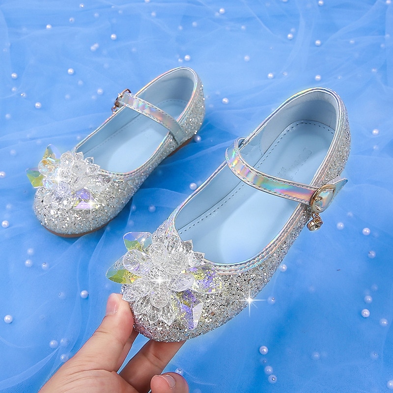 Girls' Flats Princess Shoes Leather PU Portable Walking Wedding Dress Shoes Little Kids(4-7ys) Big Kids(7years +) Daily Party & Evening Walking Shoes Rhinestone Bowknot3