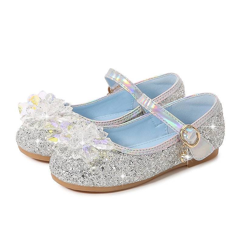 Girls' Flats Princess Shoes Leather PU Portable Walking Wedding Dress Shoes Little Kids(4-7ys) Big Kids(7years +) Daily Party & Evening Walking Shoes Rhinestone Bowknot2