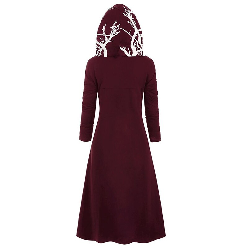 Retro Vintage Punk & Gothic Medieval Coat Masquerade Plague Doctor Fancy Dress Women's Carnival Masquerade Party / Evening Adults' Coat3