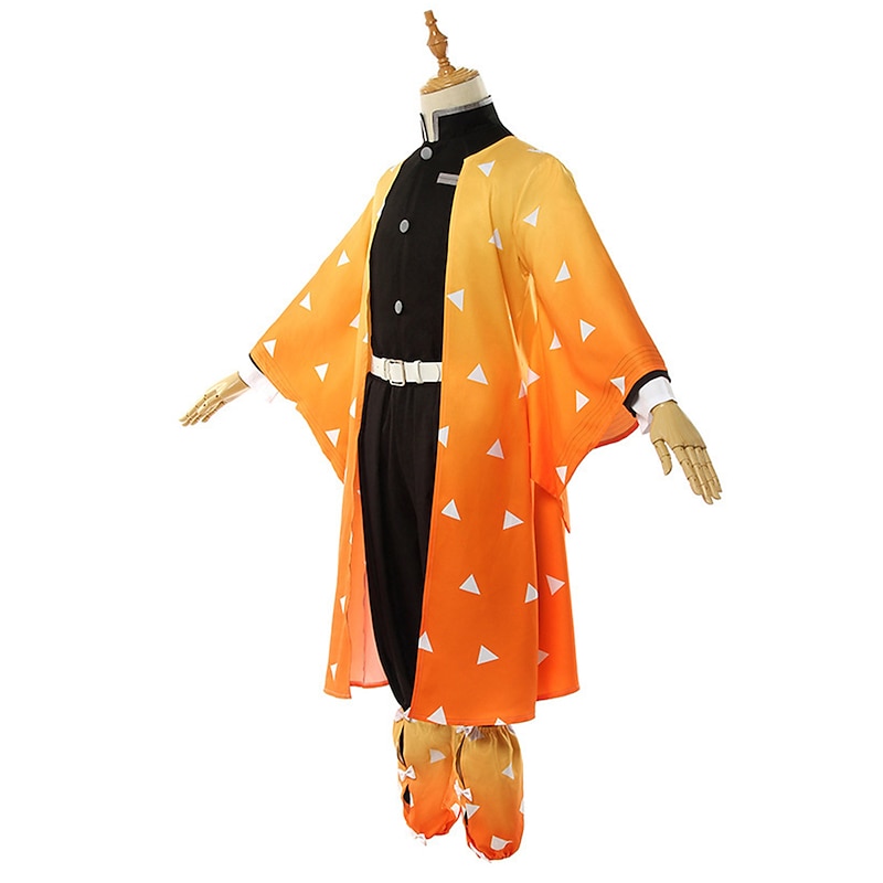 Agatsuma Zenitsu Anime Cosplay Costume More Accessories Outfits Cosplay Suits Cosplay Wigs Accessories Top Pants Belt For Men's Boys' Adults'2