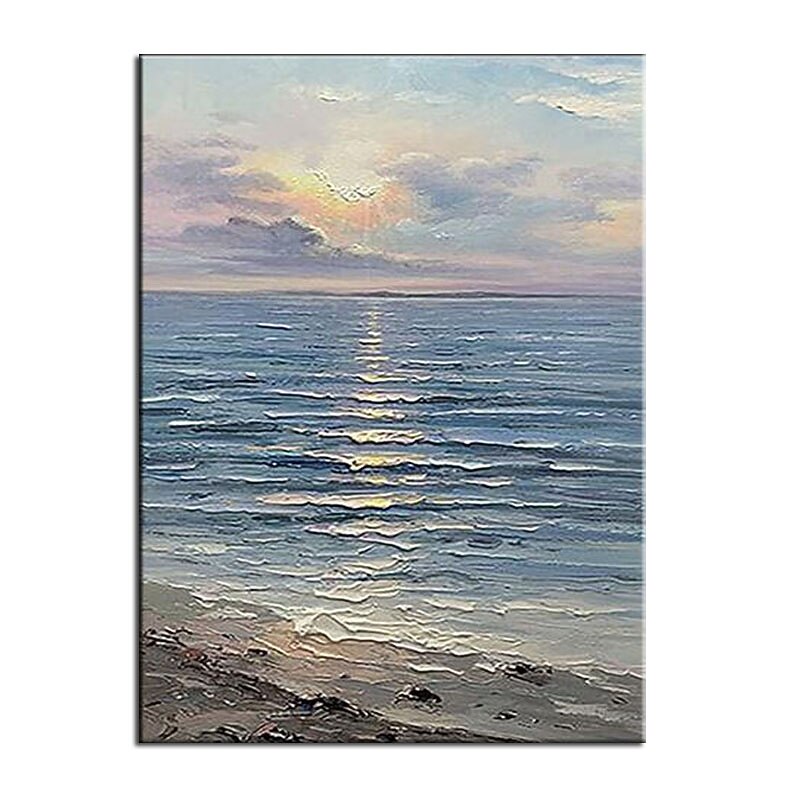 Oil Painting Handmade Hand Painted Wall Art Vertical Modern Abstract Seascape Picture Home Decoration Decor Rolled Canvas No Frame Unstretched4