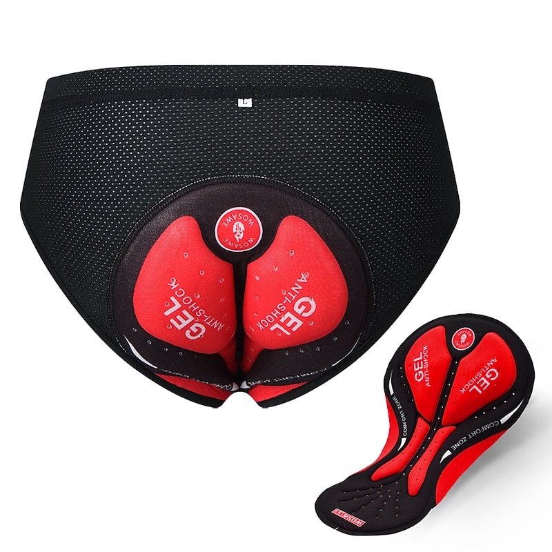 WOSAWE Men's Solid Color Cycling Underwear Shorts Cycling Underwear Cycling Padded Shorts Bike Underwear Shorts Padded Shorts / Chamois Race Fit Mountain Bike MTB Road Bike Cycling Sports 3D Pad4