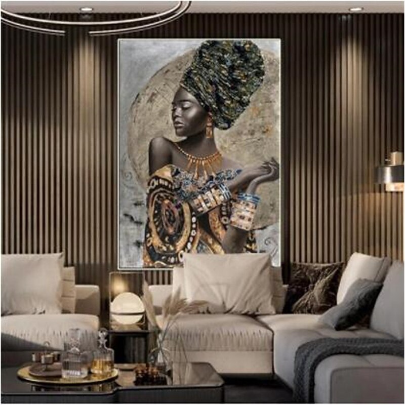 Wall Art Canvas Prints Painting Artwork Picture Portrait Beauty Gold Home Decoration Decor Rolled Canvas No Frame Unframed Unstretched3