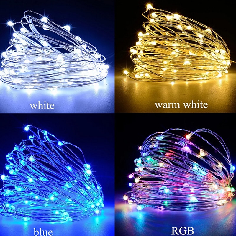 30 PCS 12PCS 6PCS Fairy Lights Battery Operated (Included) 600LED 240LED 120LED Mini String Lights Waterproof Copper Wire Firefly Starry Lights for Halloween Party Christmas Festivals Decorations2