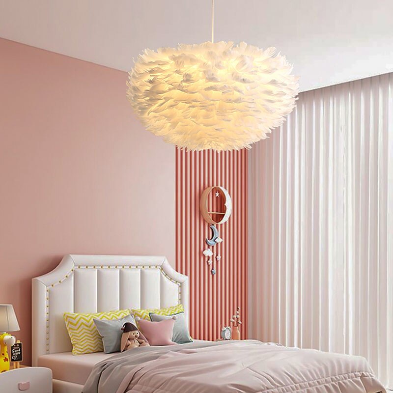 LED Pendant Light 30/40/45/50/55/60/70 cm Single Design Pendant Light Metal Feather Artistic Nature Inspired 220-240V