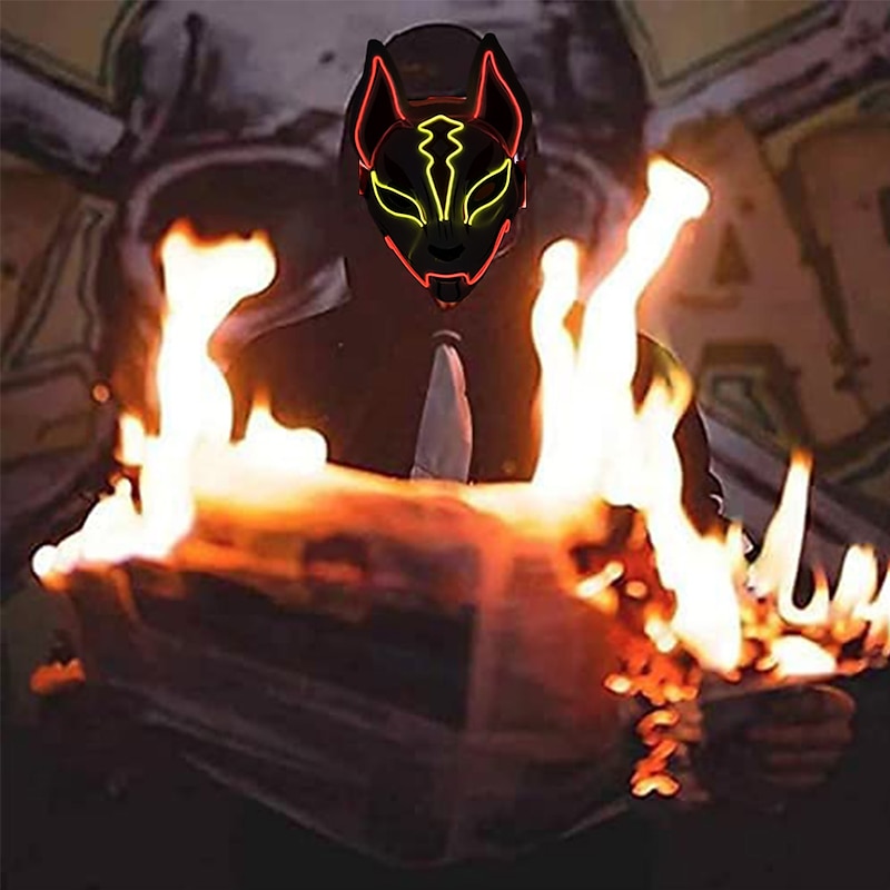 LED Halloween Mask Masquerade Cosplay Glowing Mask Carnival Suitable for Men Women Children2