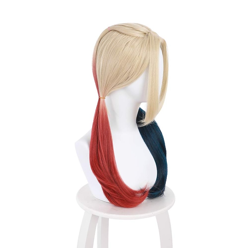 The Suicide Squad 2 Harley Quinn Cosplay  Wig Synthetic Hair Heat Resistant Role Play Hairs for  Christmas Carnival Party Halloween Wigs2