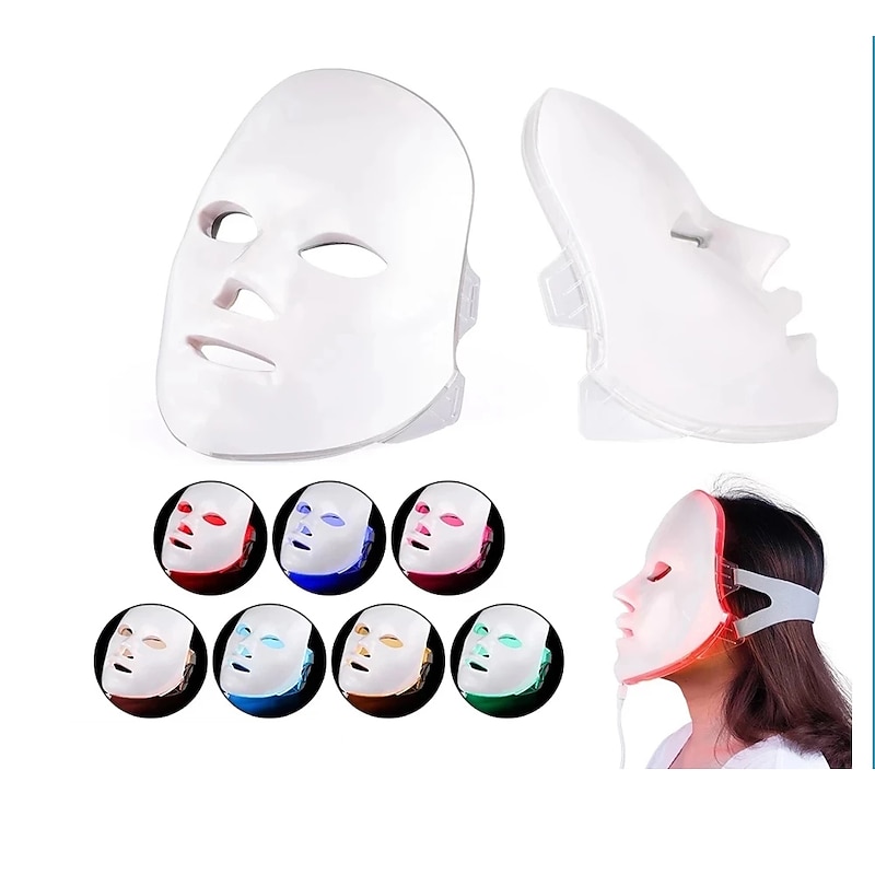 LED Facial Mask Beauty Skin Rejuvenation Photon Light 7 Colors Mask Therapy Wrinkle Acne Tighten Skin Tool Facial Machiner2