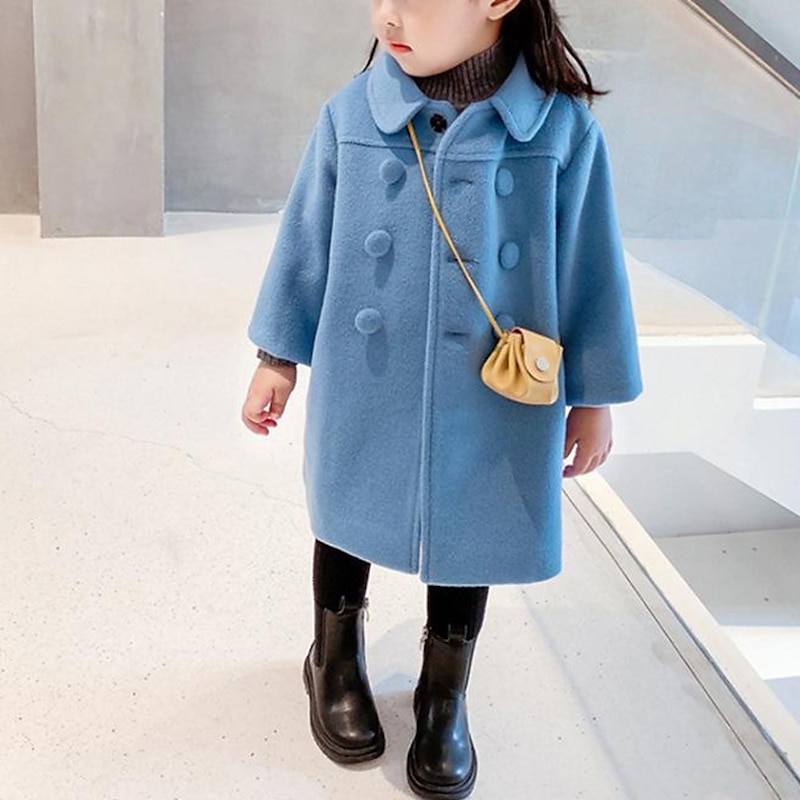 Girls' 3D Solid Color Jacket Fall Winter Cute Kid's 2-6 Years4