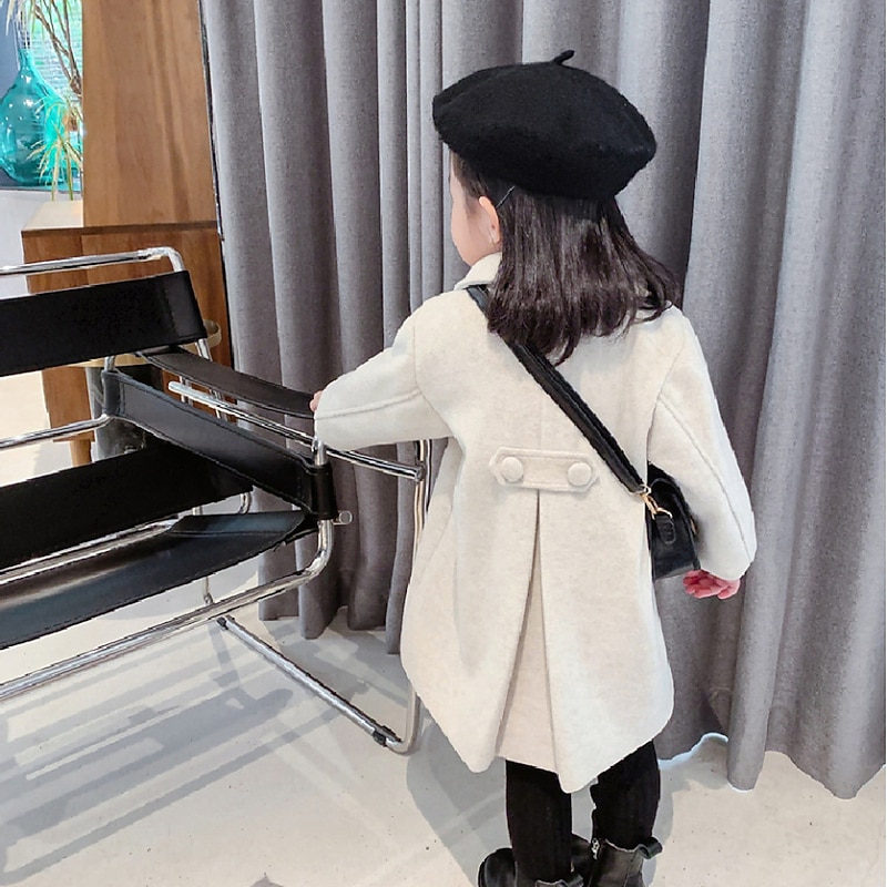 Girls' 3D Solid Color Jacket Fall Winter Cute Kid's 2-6 Years2