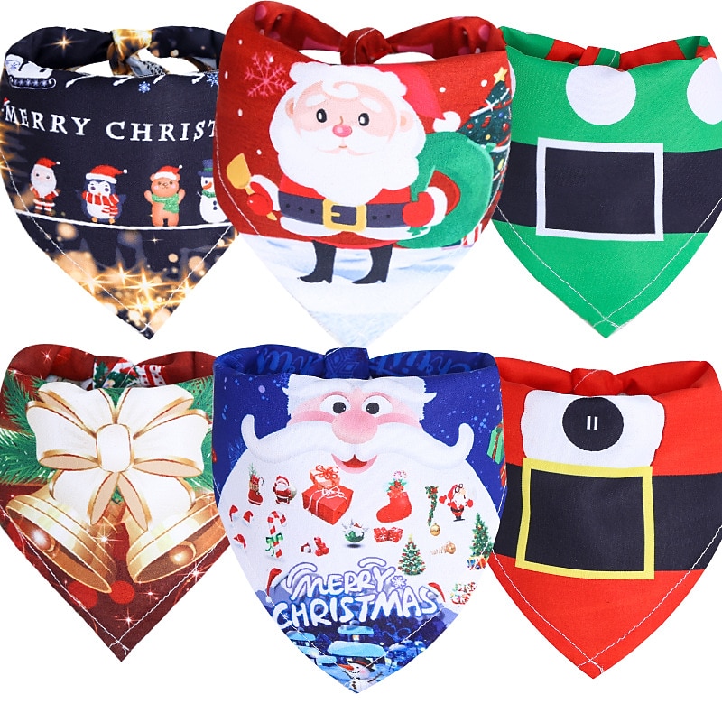 Dog Cat Christmas Costume Christmas gifts for pets Bandanas Christmas Outfit Gentle Soft Comfortable Christmas Dailywear Casual Daily Festival Dog Clothing for Husky Border Collie Bulldog Shiba Inu2