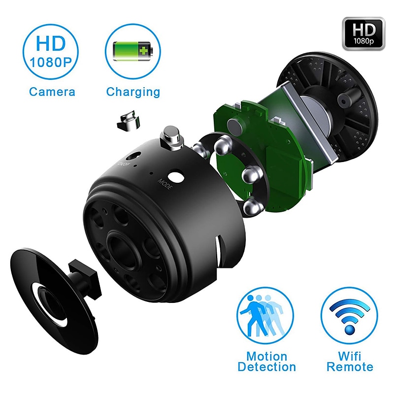 Mini Wi-Fi Camera IP Network Surveillance Cam 1080P HD Wireless Nanny Cam With Night Vision Motion Detection Portable Video Recorder Covert Security Camera3