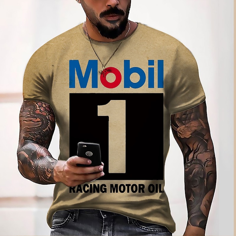 Men's Premium Garage Shop T shirt Tee Retro Shirts Short Sleeve T shirt 3D Print Crew Neck Shirt Vintage Designer Sportswear Casual Daily Summer Clothing Apparel2